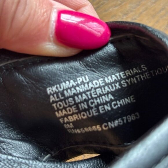 Nordstrom Rack Black Leather Crisscross Open-Toe Sandals Wooden Block Heel - Picture 7 of 8